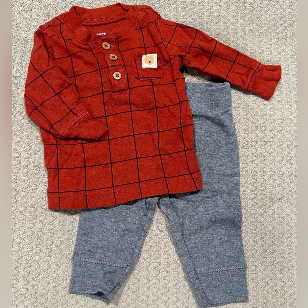 3M MATCHING BABY SET LONG SLEEVE PANTS CARTERS